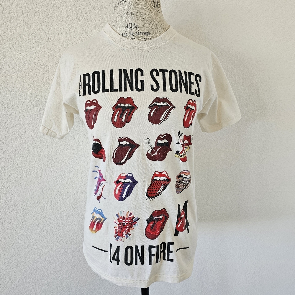The Rolling Stones 14 On Fire Tour T-Shirt - Size S - 2014 Australia/NZ Dates